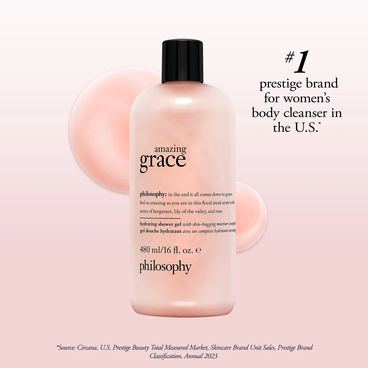 travel-size amazing grace hydrating shower gel