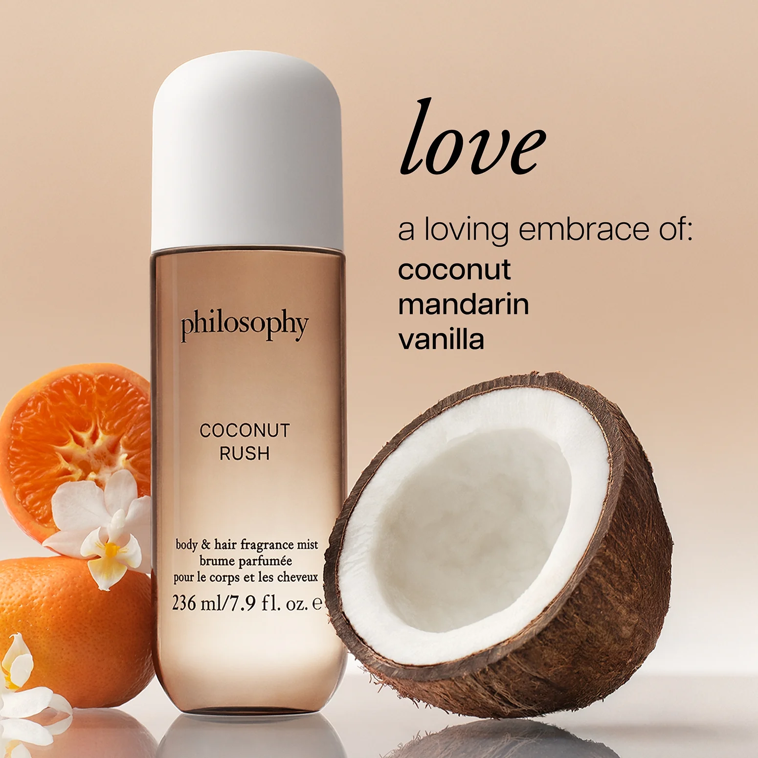 coconut rush body & hair fragrance mist