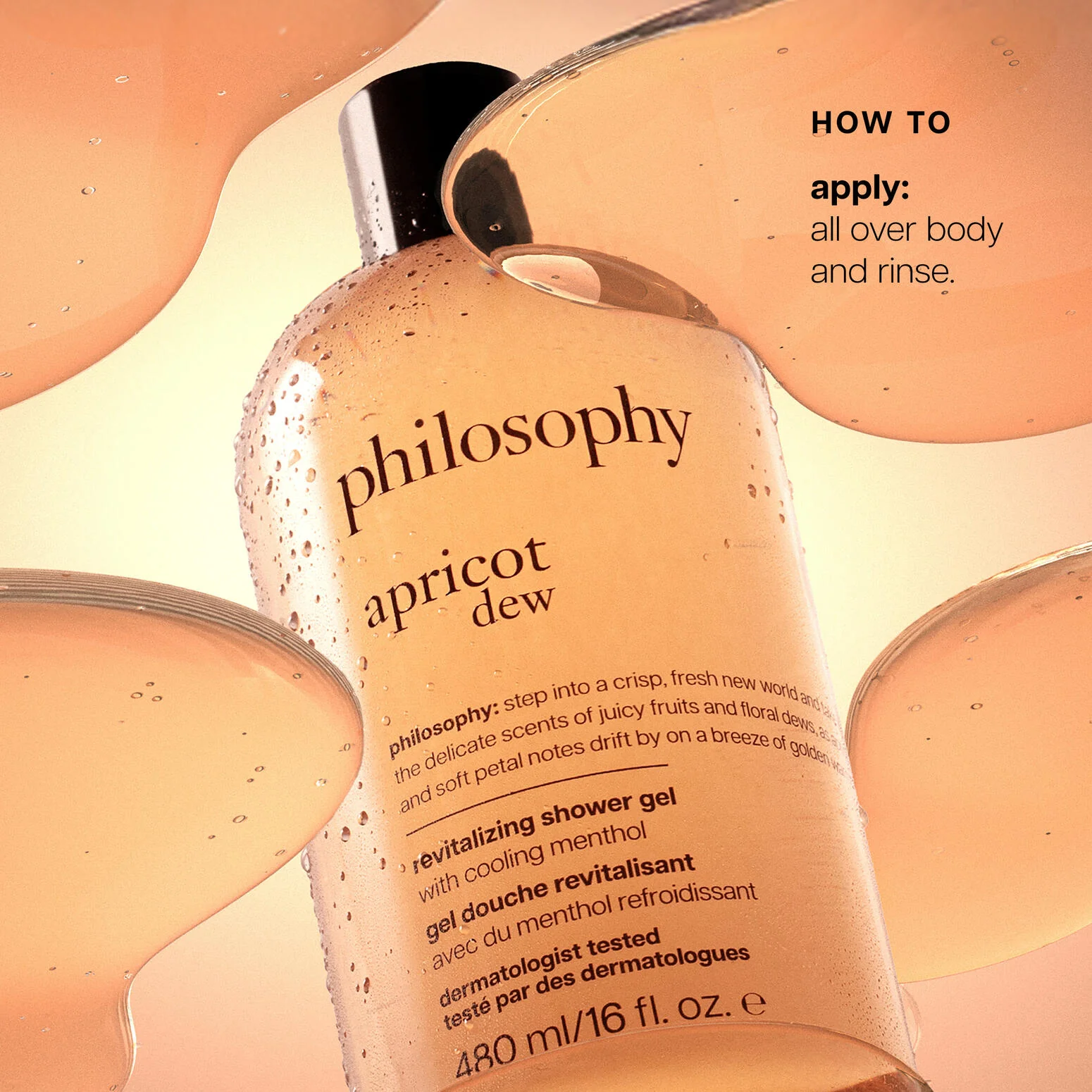 apricot dew revitalizing shower gel